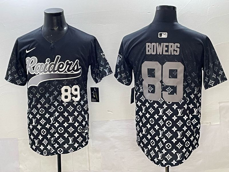 Men 2025 Nike Oakland Raiders #89 Bowers black Limited NFL Jersey 02